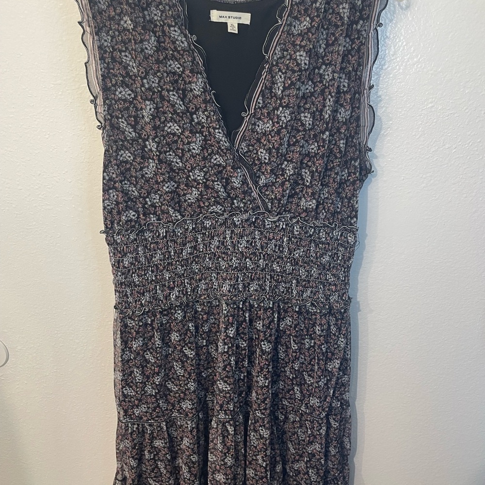 Floral Black Dress